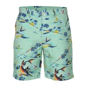 Polo Ralph Lauren Classic Fit 6” Chino Shorts Linen Cotton Summer in Sea Blue 32